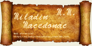 Miladin Macedonac vizit kartica
